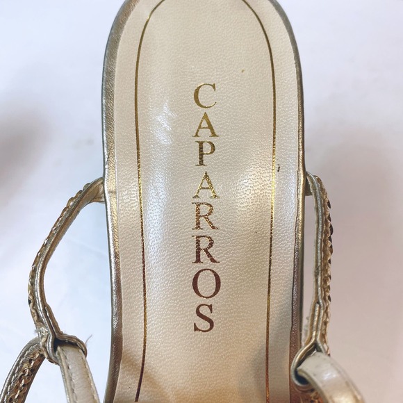 Caparros Bristol Gold OpenToe Wedge Heel - Picture 10 of 16